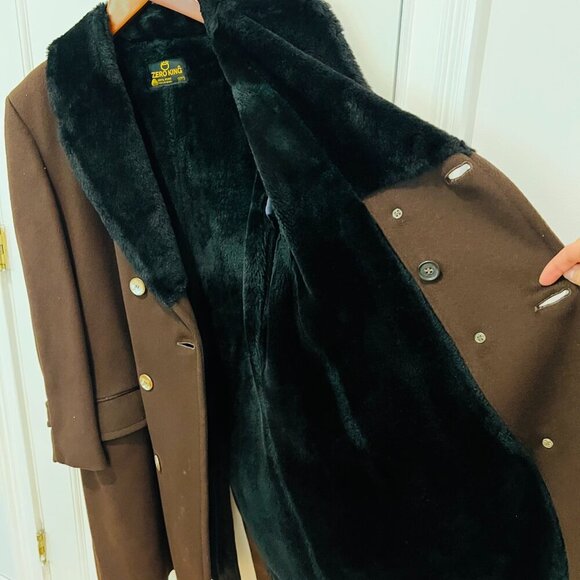 Vintage Zero King - Double Breast Wool Coat Size Large 42 L - Picture 10 of 16